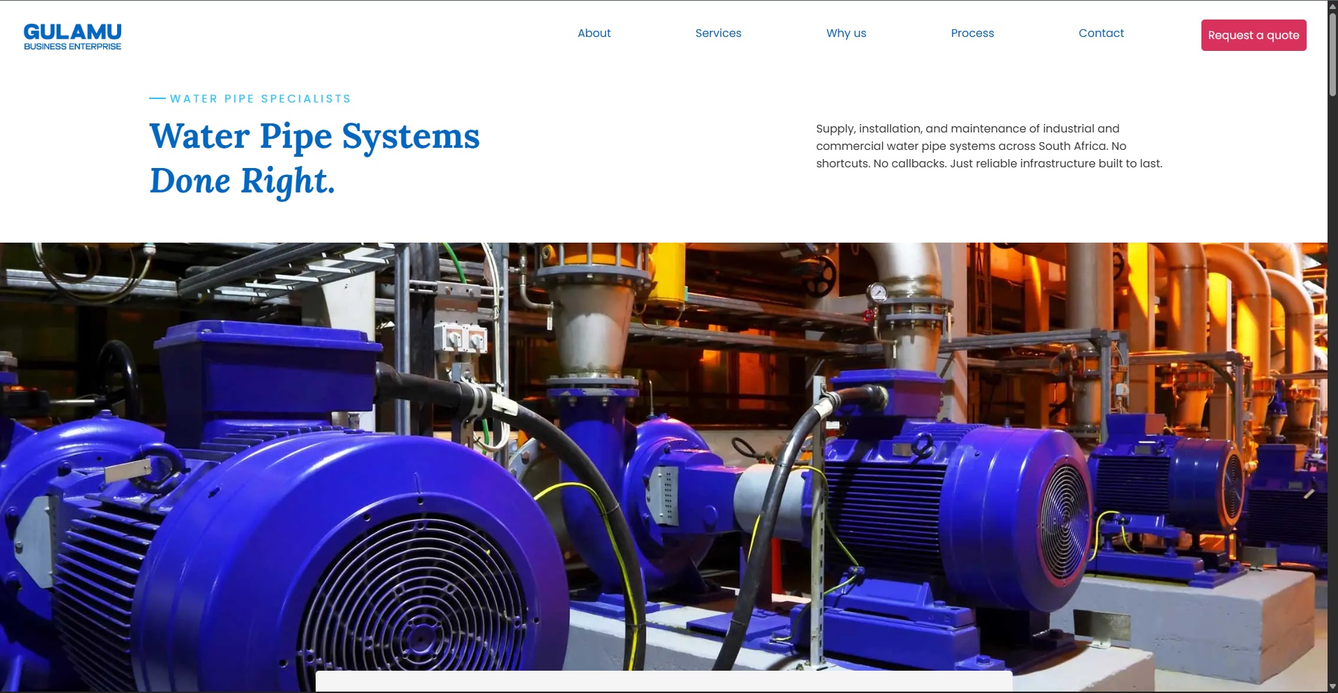 Gulamu Business Enterprise website screenshot
